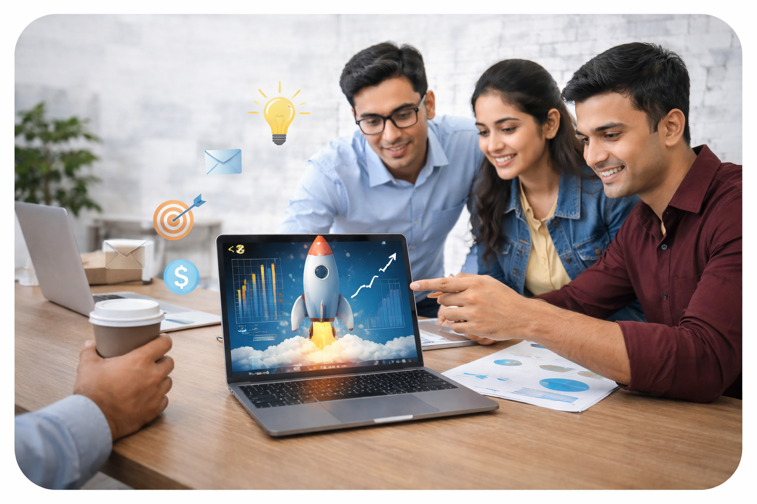 Startup growth and launch concept